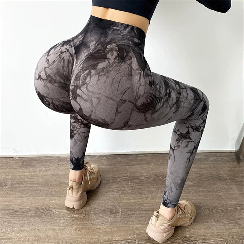 Leggings RXRXCOCO com bolsos para mulheres Calças de ioga de pintura